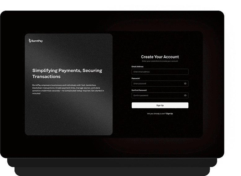NovyPay Sign Up page